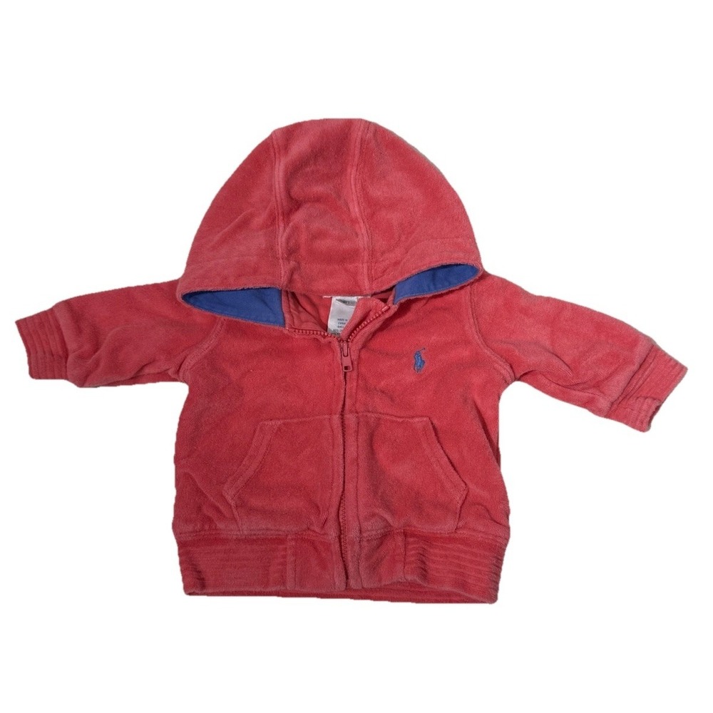 Polo Ralph Lauren Baby  Pink 3M Girls French Terry Hoodie 3 Months